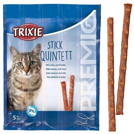 Trixie PREMIO Stick Quintett Salmon and Trout ЛОСОСЬ и ФОРЕЛЬ лакомство для кошек 25 г (42725)